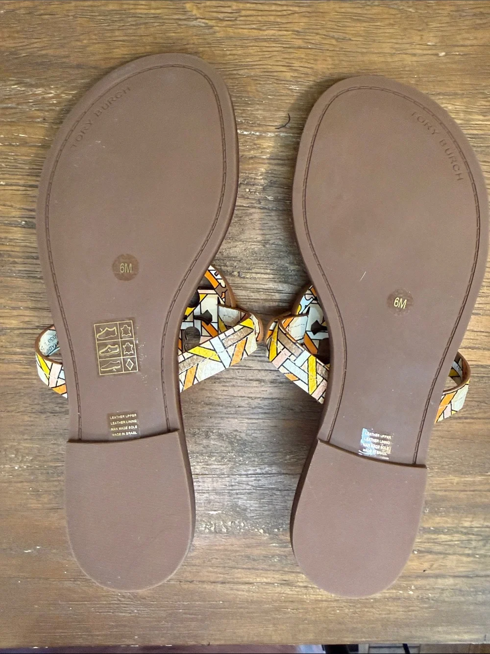 Tory Burch Welt Miller Sandal Printed Tumbled Leather